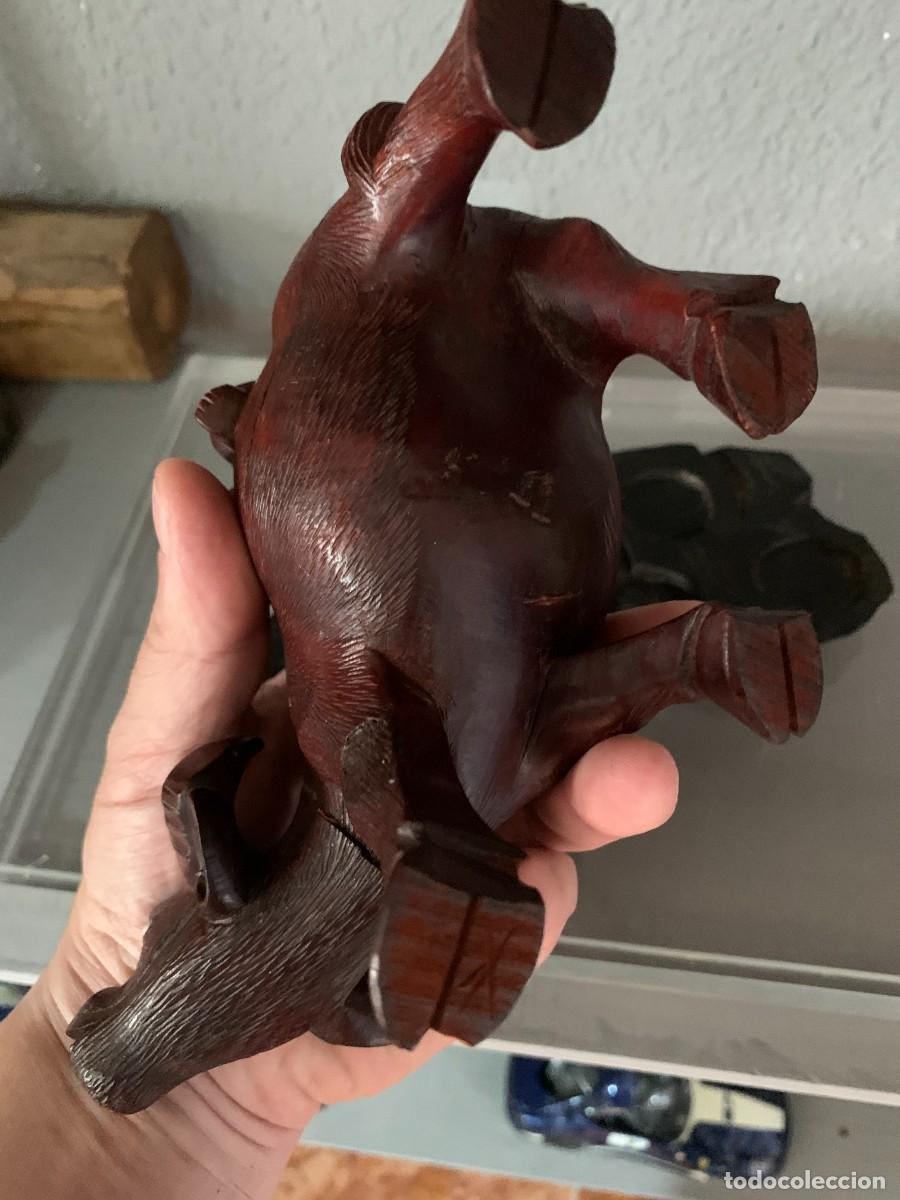 Arte: buey tallado con ni&ntilde;o y base - Foto 7