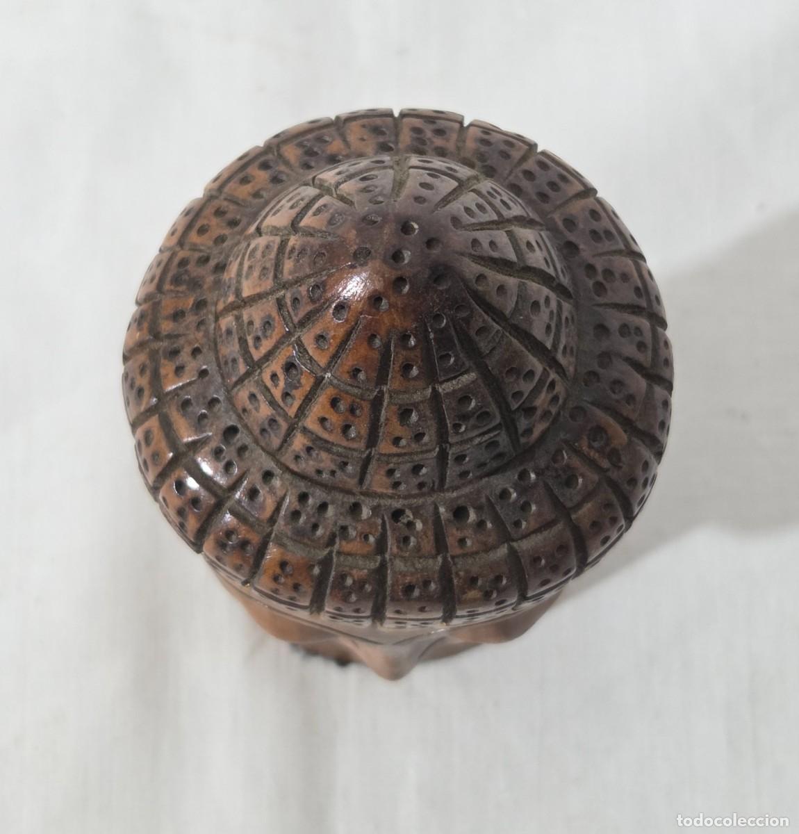 Arte: Cabeza o busto de Budha en madera - Foto 6