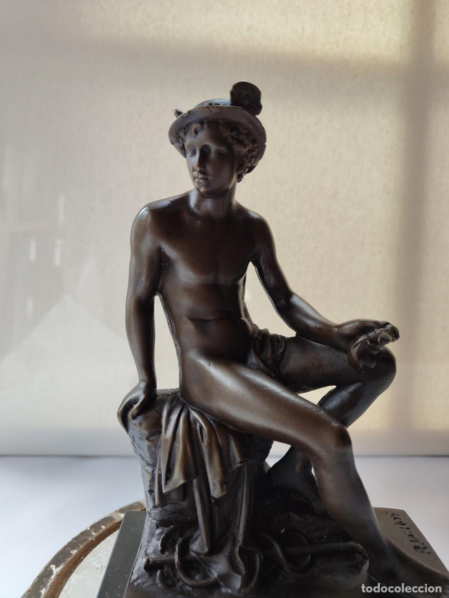 Arte: Hermes sentado, bronce. - Foto 6