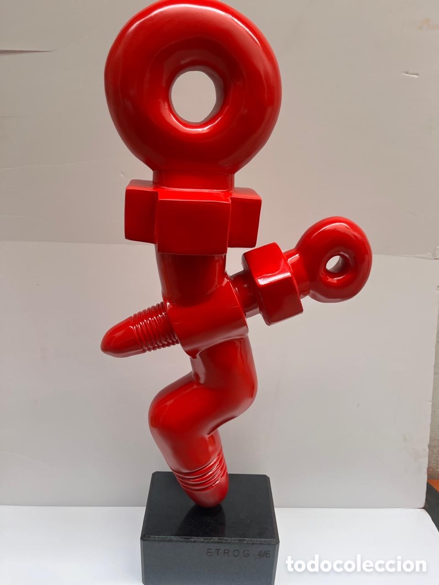Arte: Escultura. En bronce tornillo - Foto 2