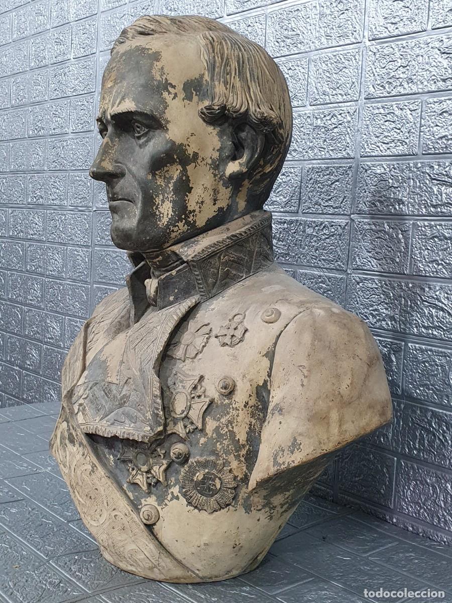 Arte: Antiguo busto de barro S.XIX - Foto 2