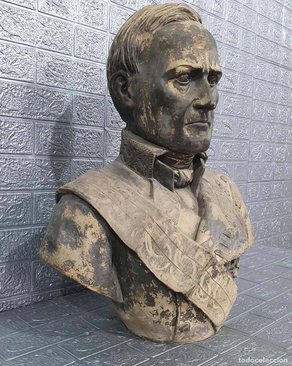 Arte: Antiguo busto de barro S.XIX - Foto 3
