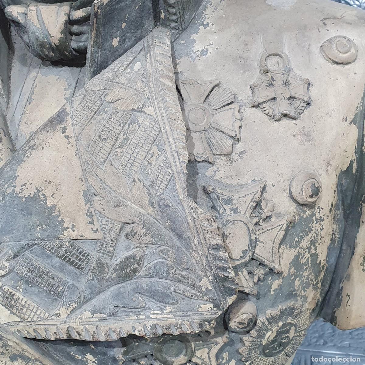 Arte: Antiguo busto de barro S.XIX - Foto 4