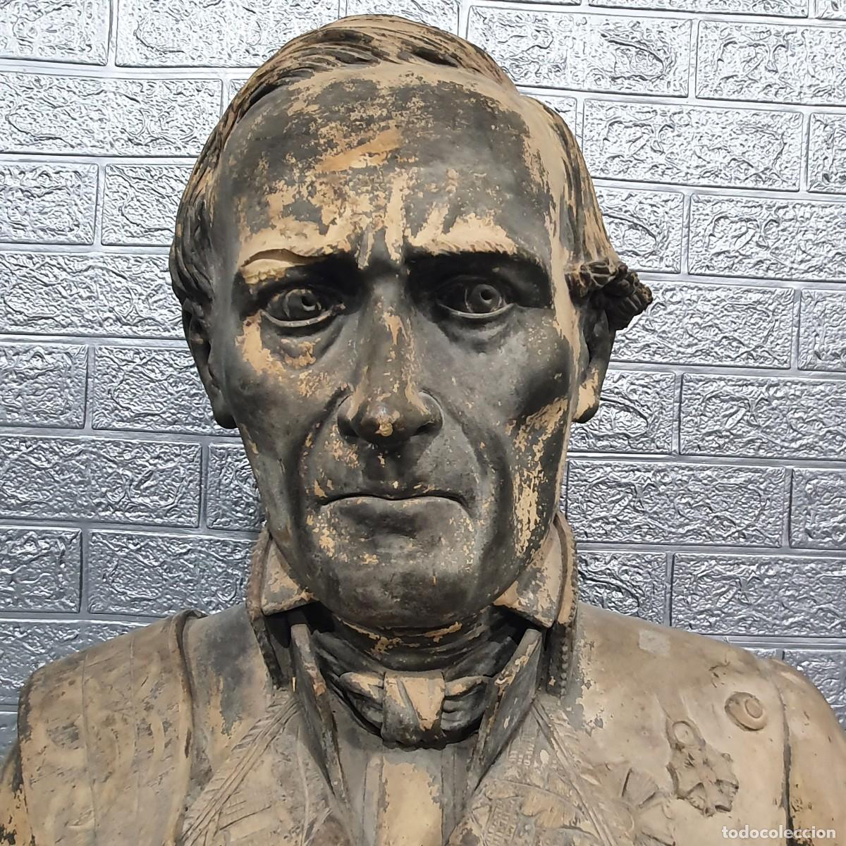 Arte: Antiguo busto de barro S.XIX - Foto 5