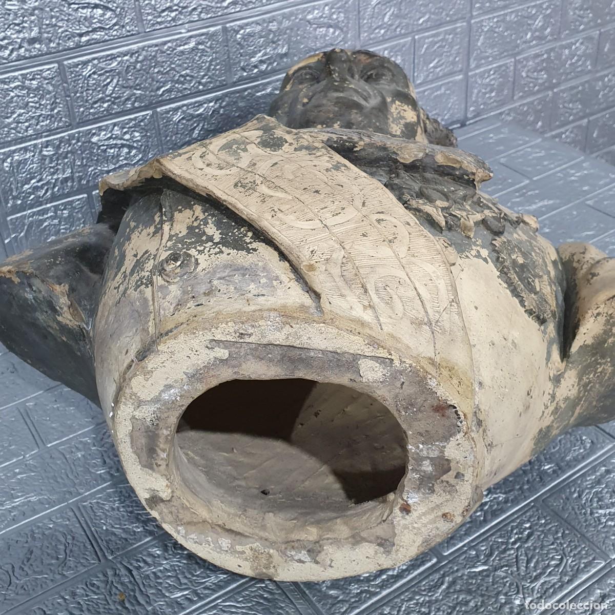 Arte: Antiguo busto de barro S.XIX - Foto 7