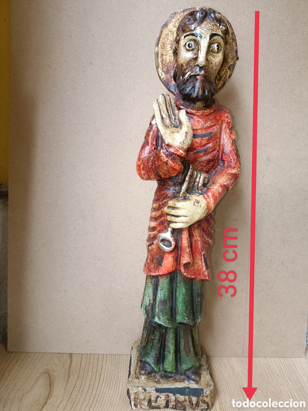 Arte: San pedro madera policromada - Foto 2
