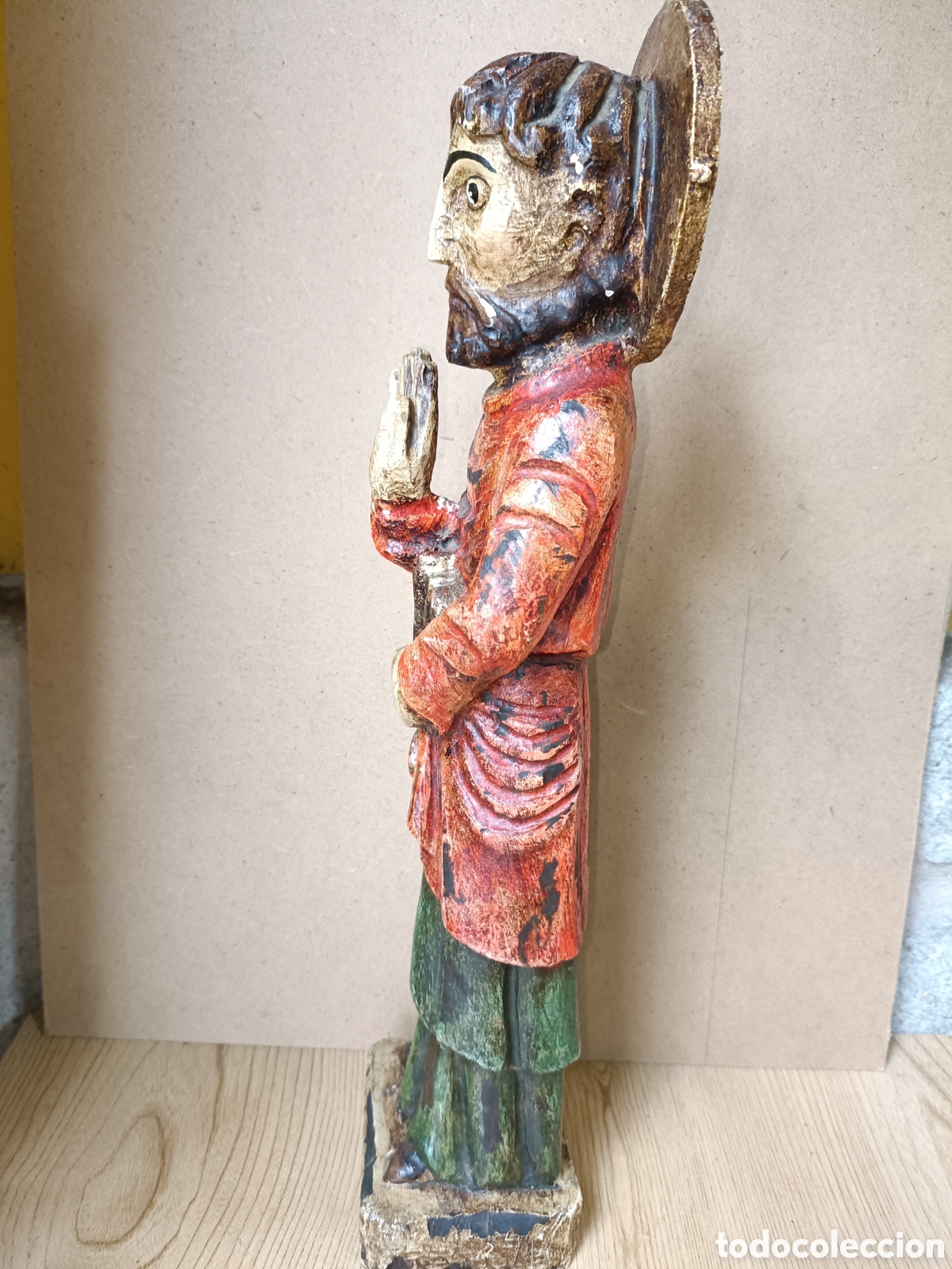 Arte: San pedro madera policromada - Foto 3