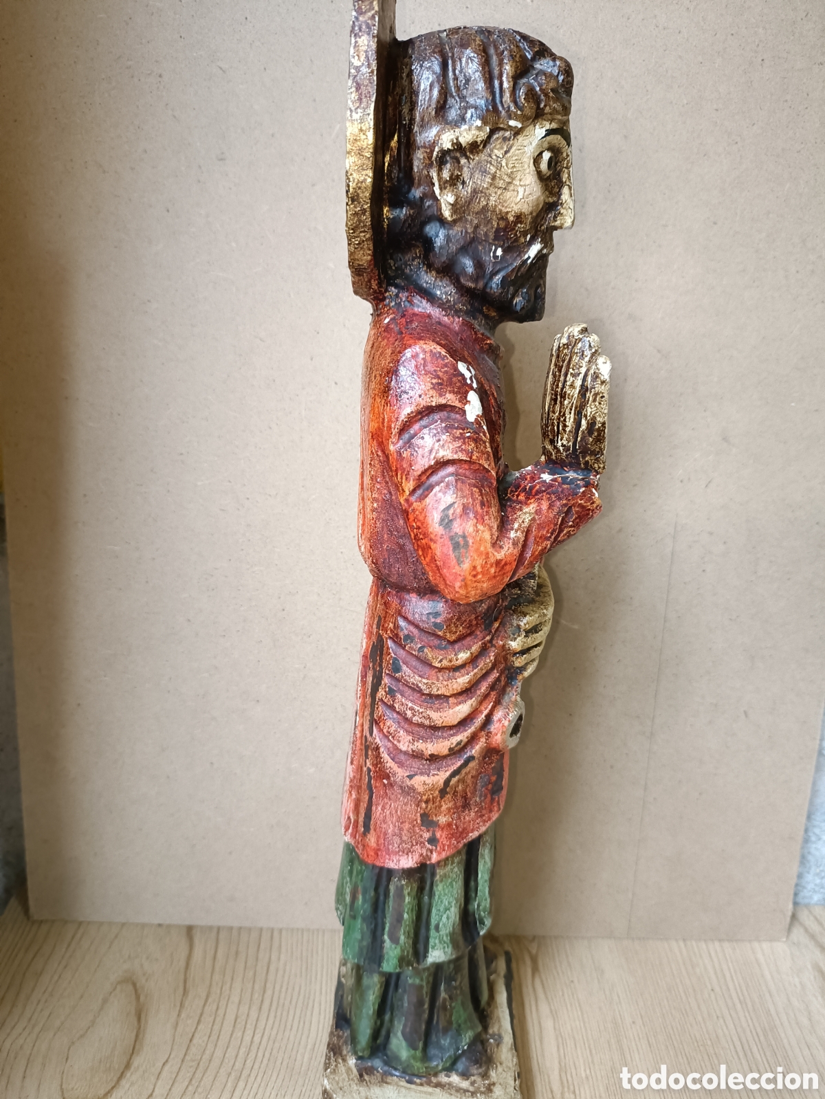 Arte: San pedro madera policromada - Foto 5