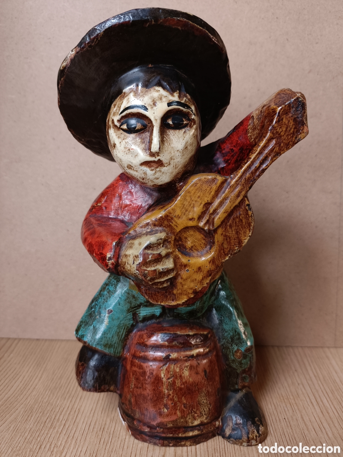 Arte: Figura madera policromada guitarrista gitano - Foto 5