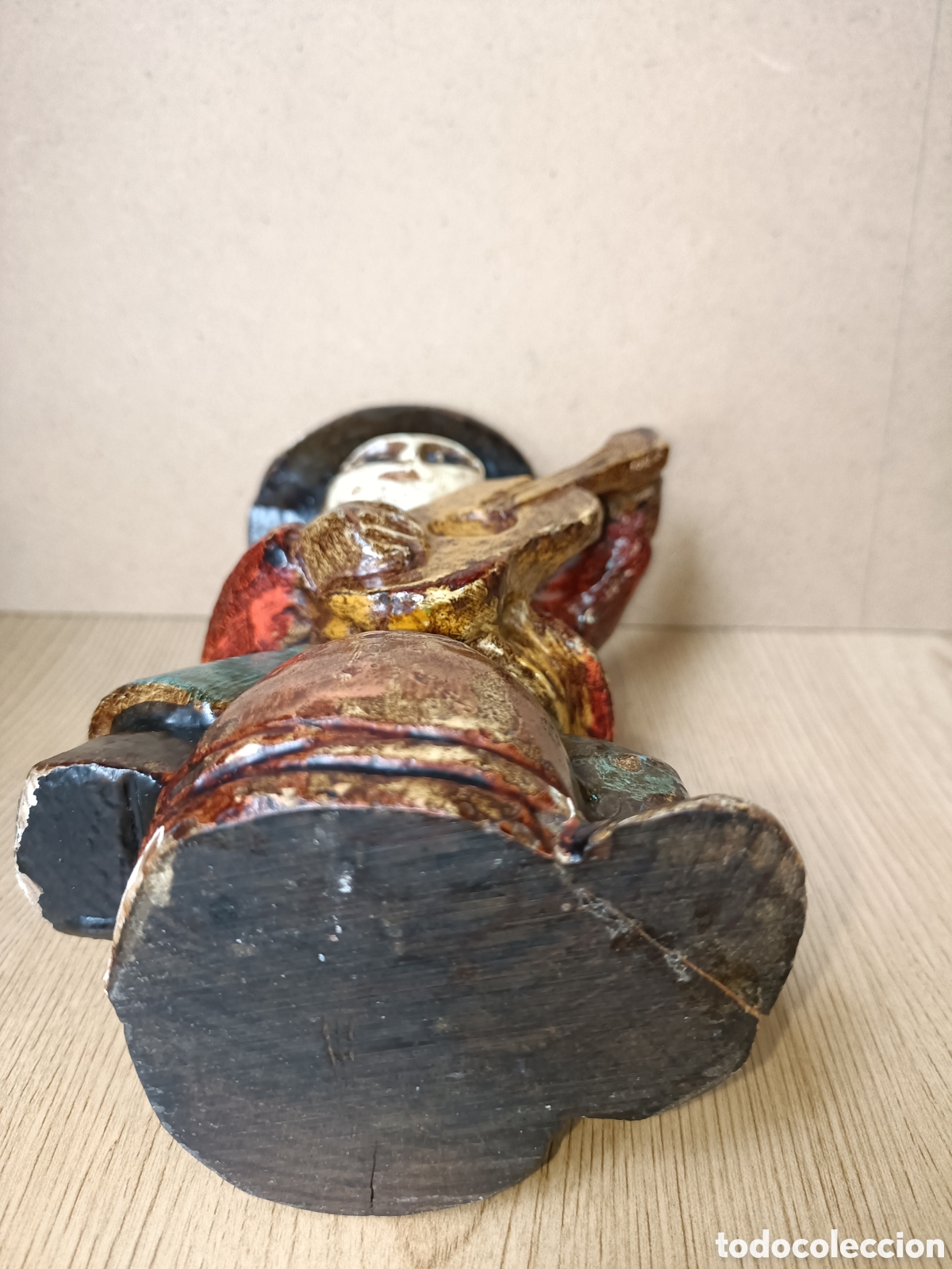 Arte: Figura madera policromada guitarrista gitano - Foto 6