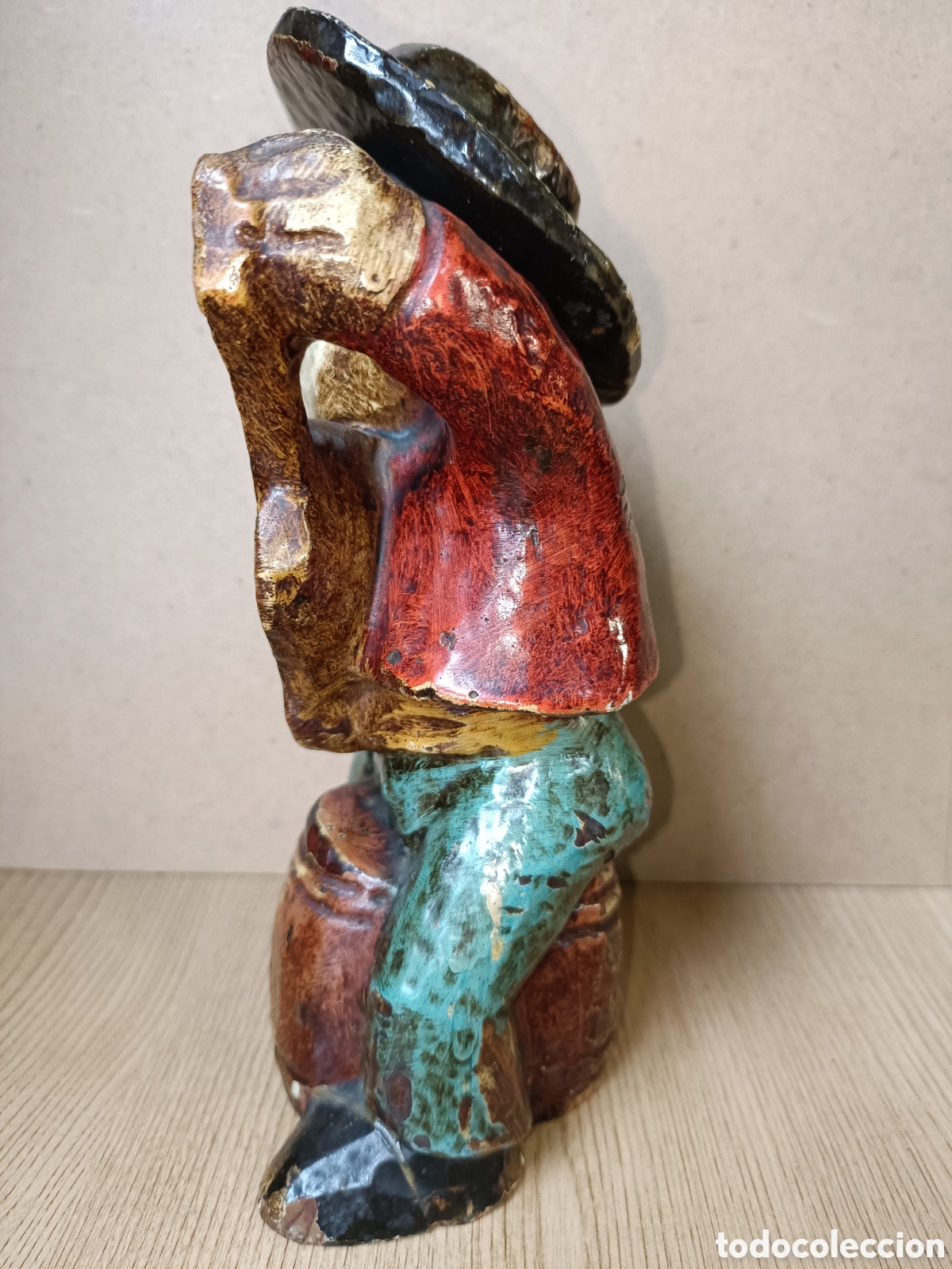 Arte: Figura madera policromada guitarrista gitano - Foto 7