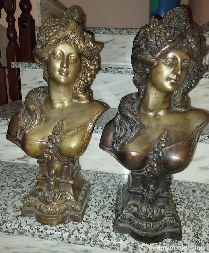 Arte: pareja de bustos de bronce - Foto 1