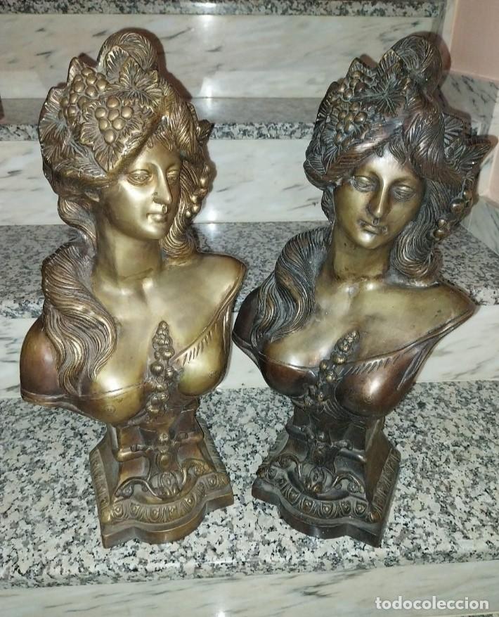 Arte: pareja de bustos de bronce - Foto 2