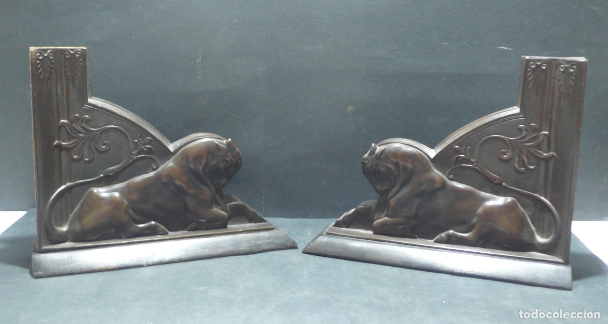 Arte: SUJETA LIBROS DE BRONCE - Foto 1