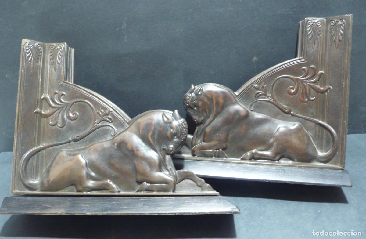Arte: SUJETA LIBROS DE BRONCE - Foto 2