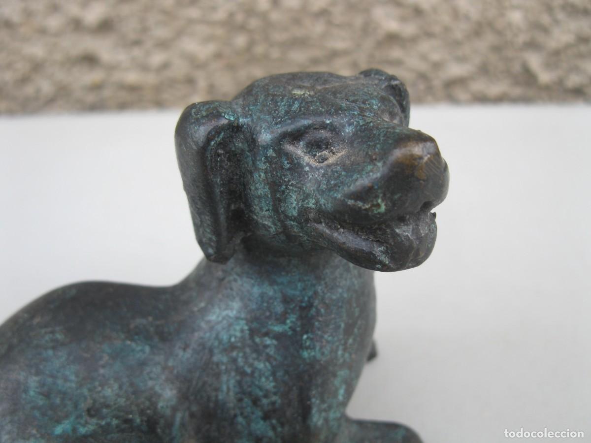 Arte: ANTIGUA FIGURA DE PERRO EN BRONCE. - Foto 3