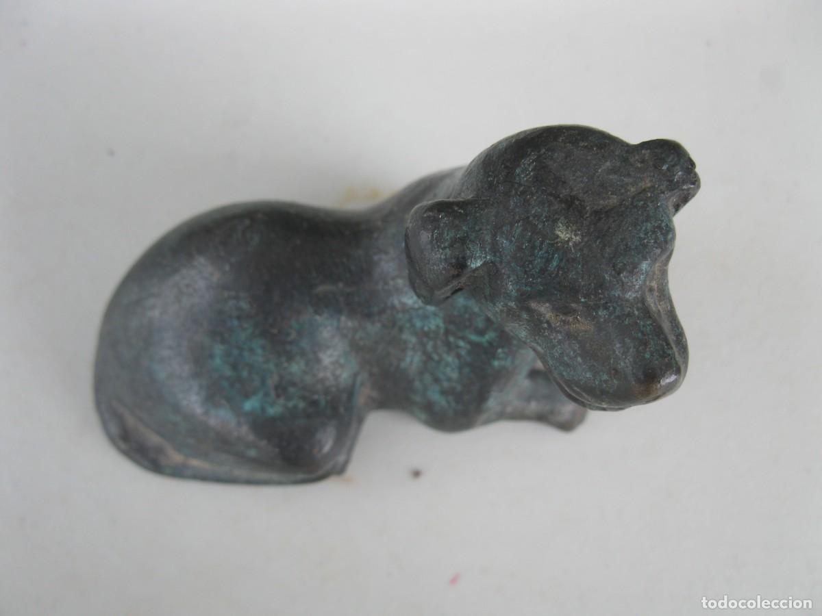 Arte: ANTIGUA FIGURA DE PERRO EN BRONCE. - Foto 4