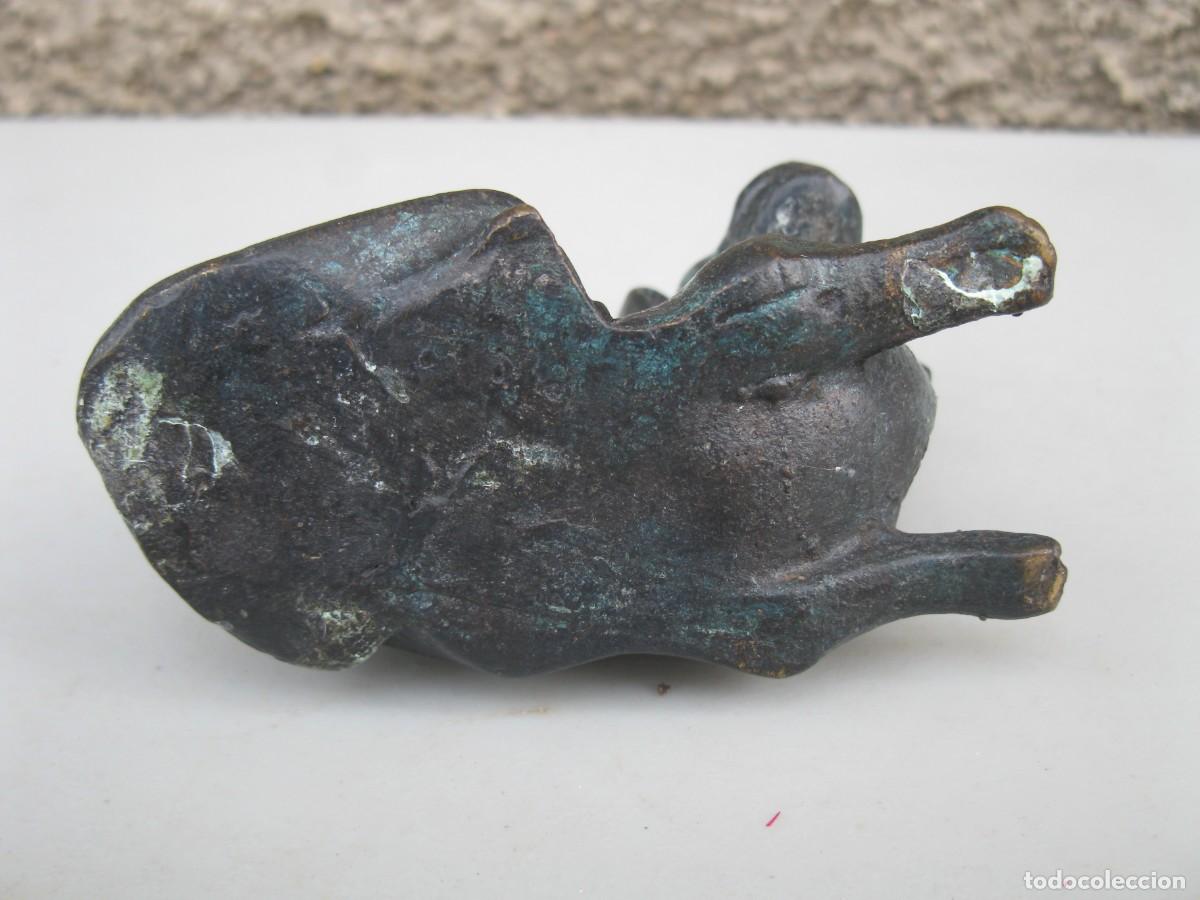 Arte: ANTIGUA FIGURA DE PERRO EN BRONCE. - Foto 5