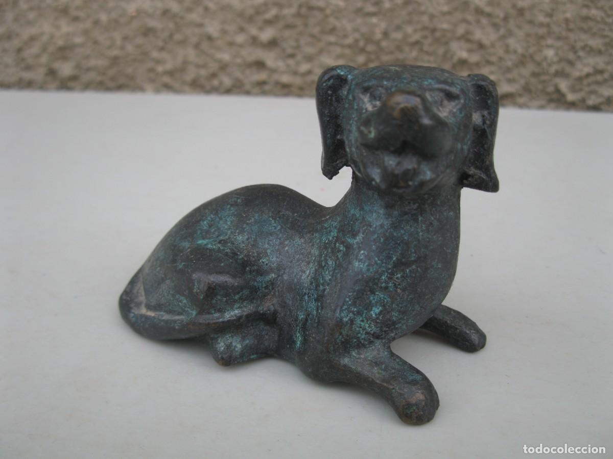 Arte: ANTIGUA FIGURA DE PERRO EN BRONCE. - Foto 6