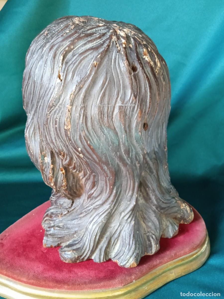 Arte: Antigua Cabeza de madera. - Foto 3