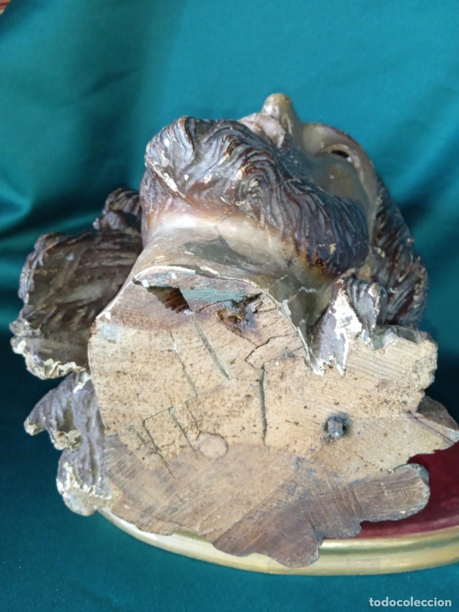 Arte: Antigua Cabeza de madera. - Foto 8