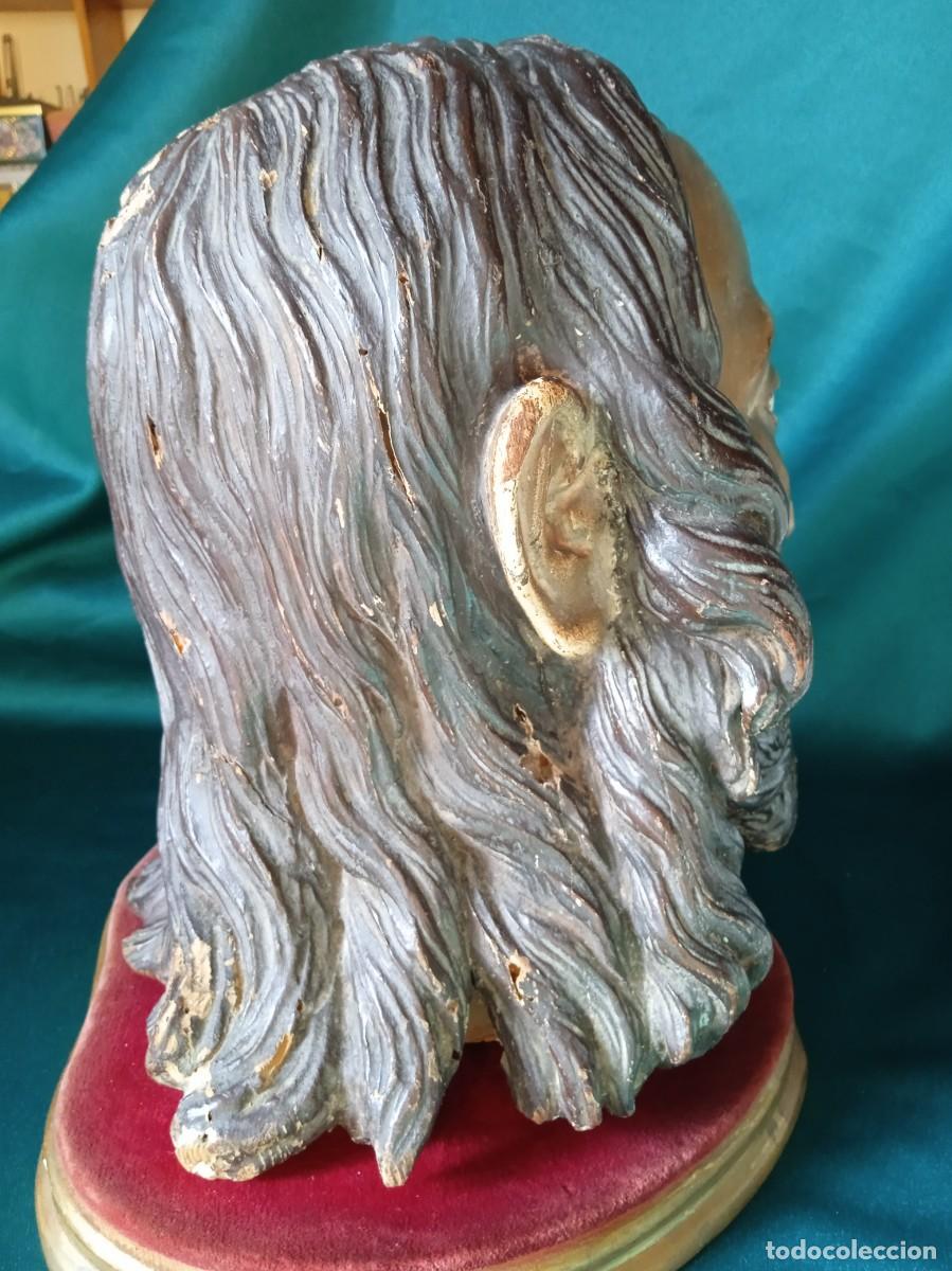 Arte: Antigua Cabeza de madera. - Foto 10