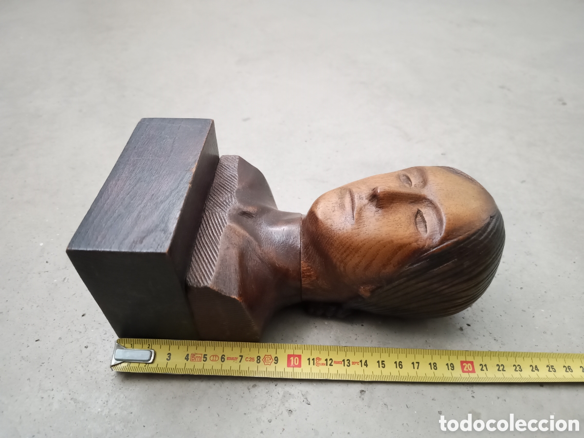 Arte: BUSTO DE MUJER TALLADA EN MADERA - Foto 9