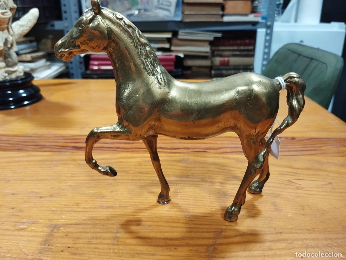 Arte: CABALLO DE BRONCE DORADO. - Foto 2