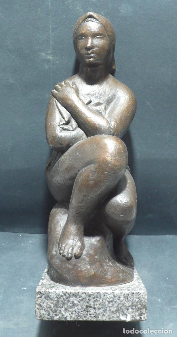 Arte: ESCULTURA DE BRONCE DE MUJER - Foto 1