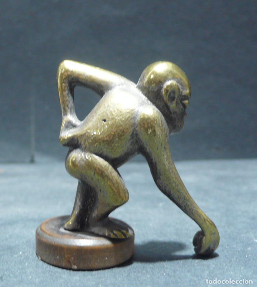 Arte: PEQUE&Ntilde;O MONO EN BRONCE - Foto 2