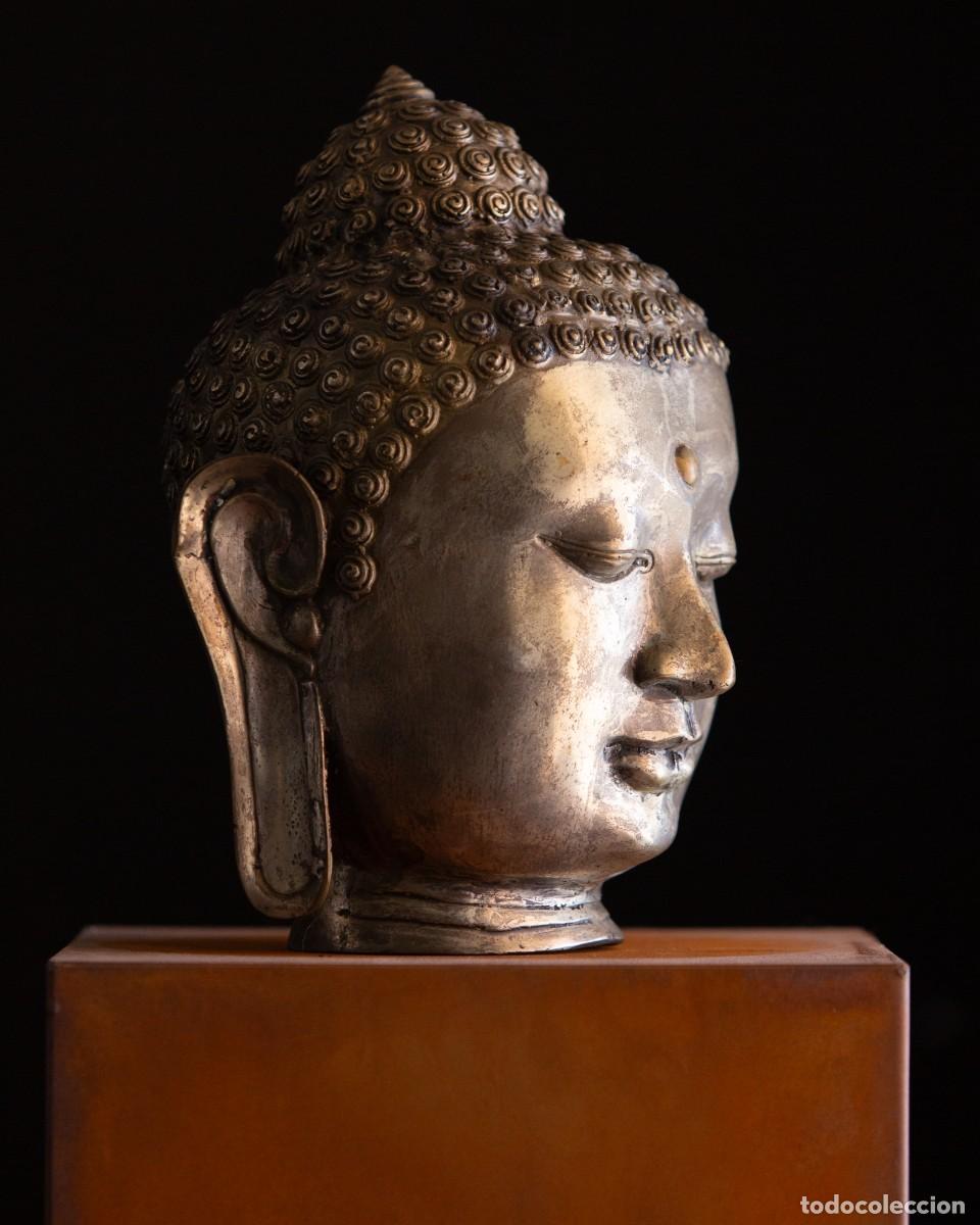 Arte: Cabeza de Buda en Bronce Fundido - Foto 2