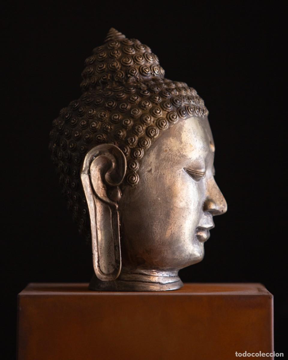 Arte: Cabeza de Buda en Bronce Fundido - Foto 3