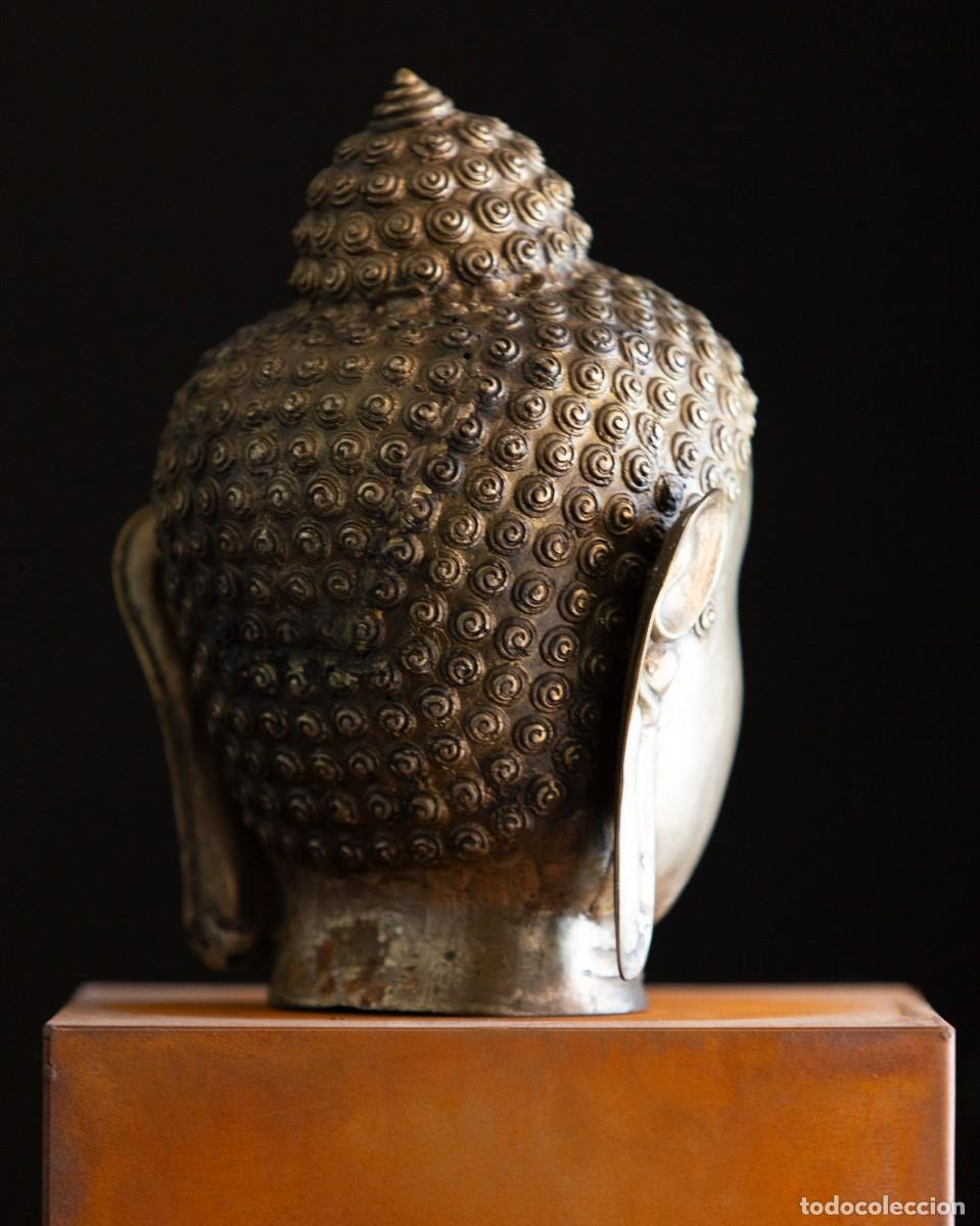 Arte: Cabeza de Buda en Bronce Fundido - Foto 4