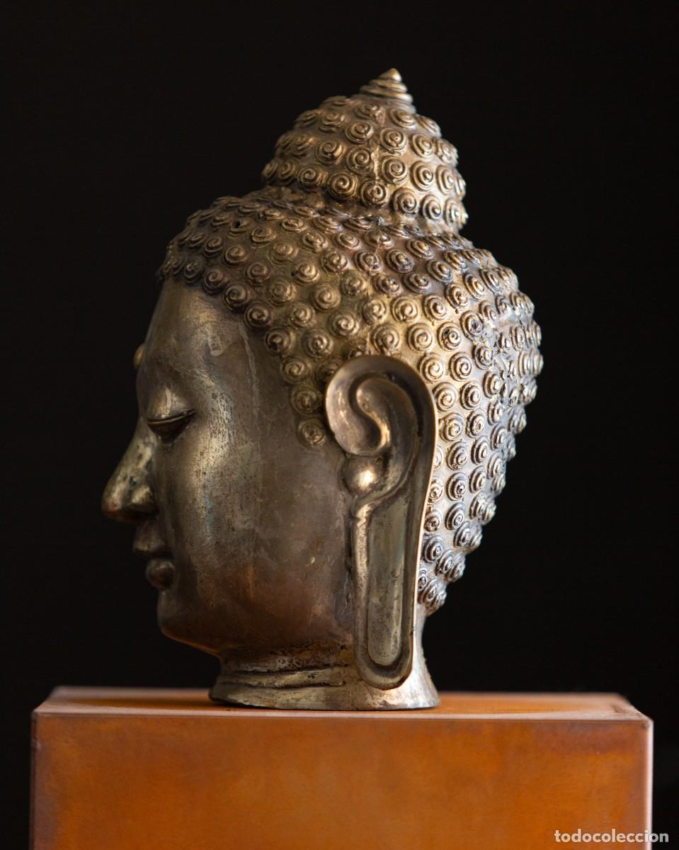 Arte: Cabeza de Buda en Bronce Fundido - Foto 5
