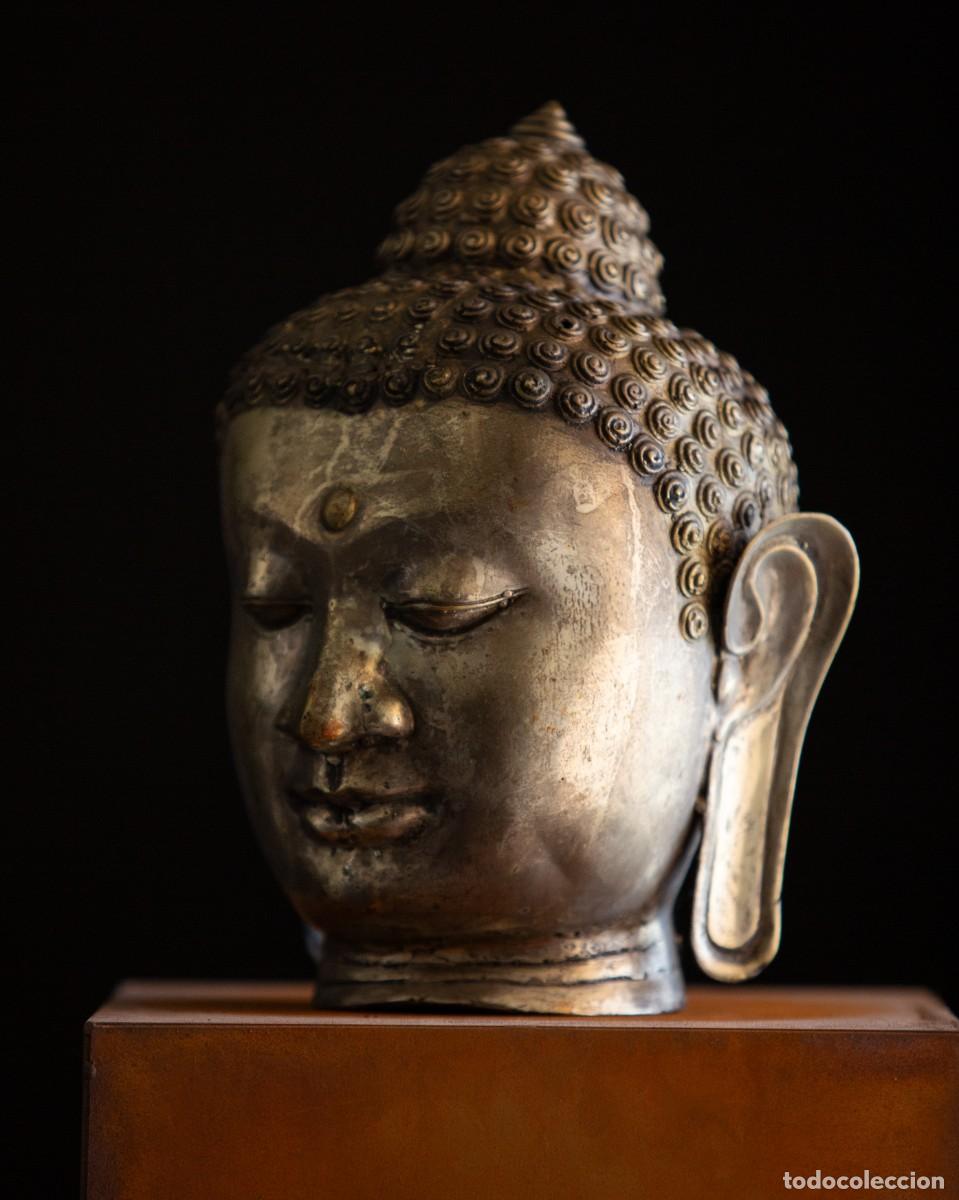 Arte: Cabeza de Buda en Bronce Fundido - Foto 6