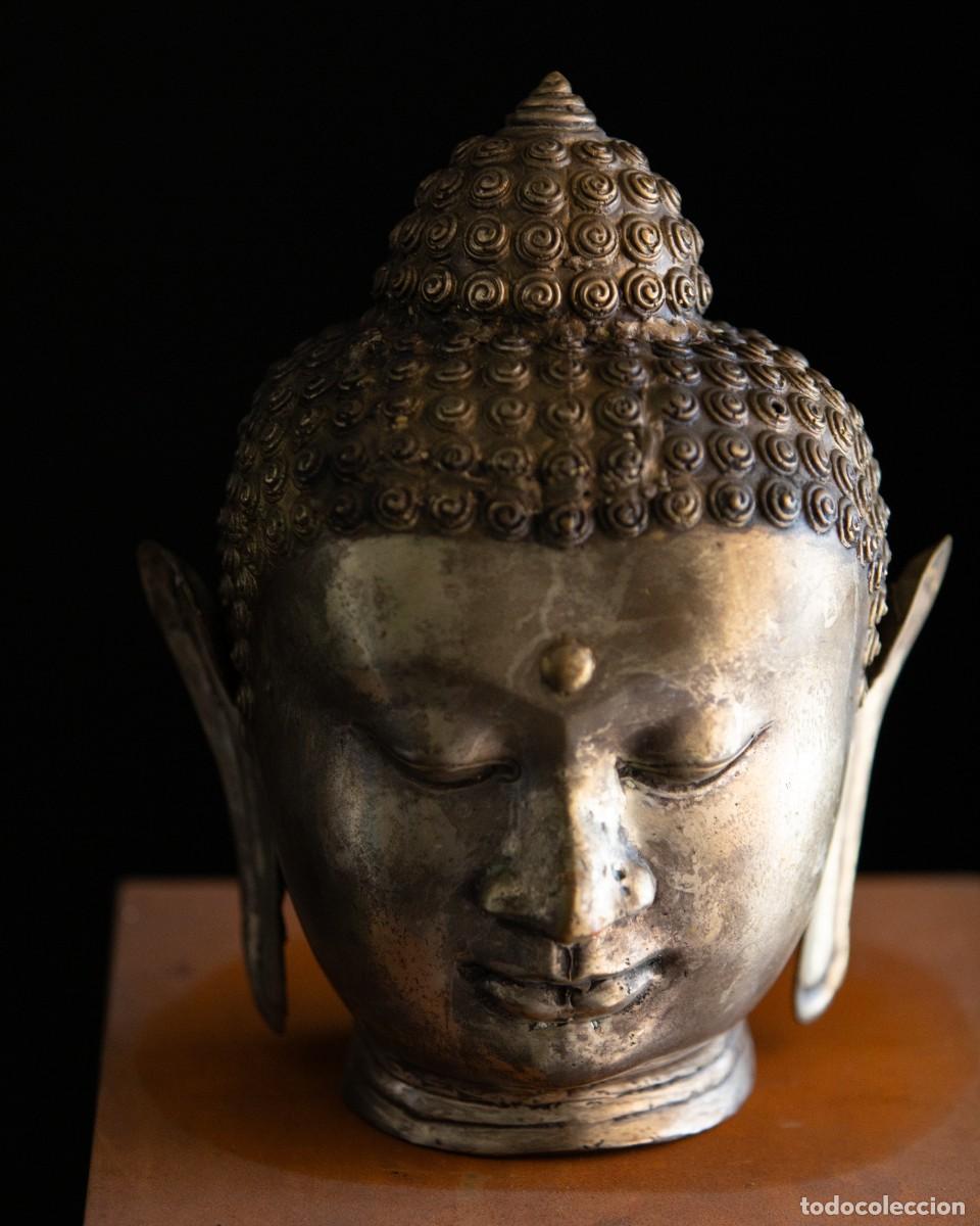 Arte: Cabeza de Buda en Bronce Fundido - Foto 8