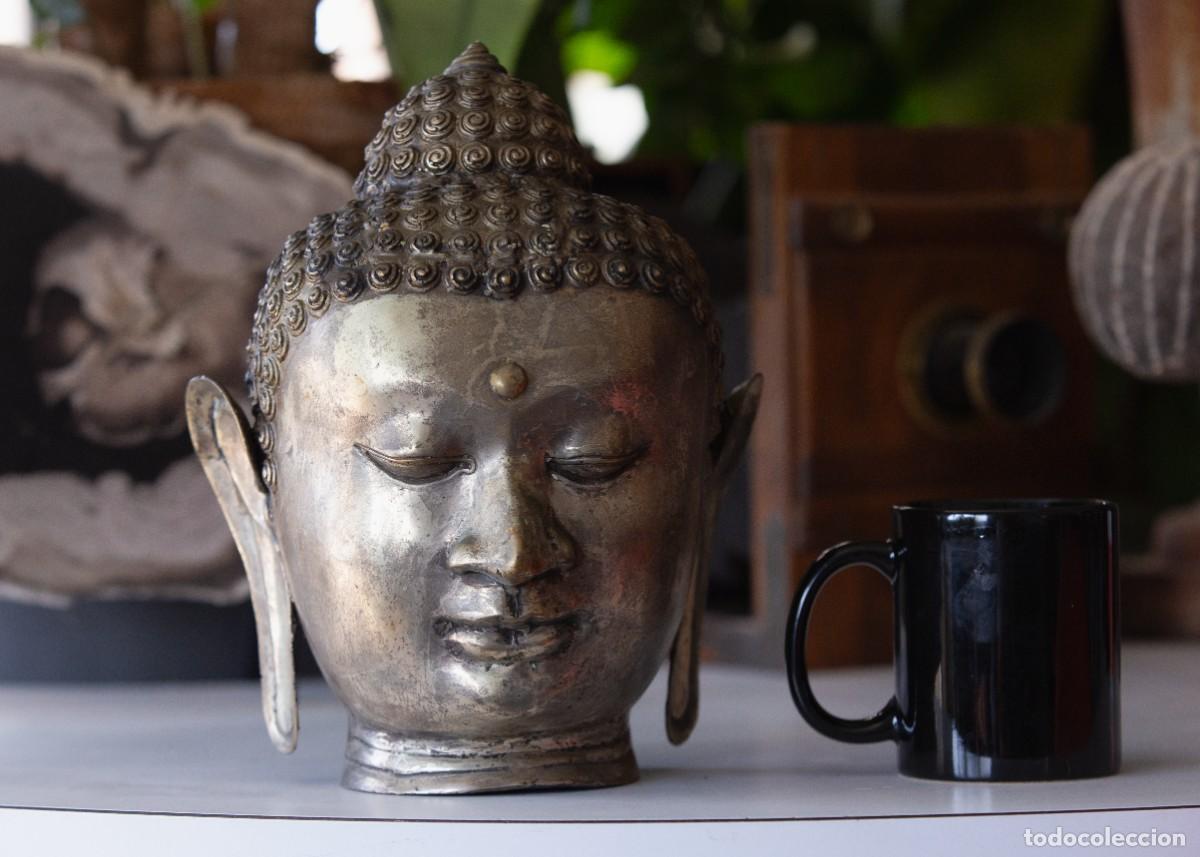 Arte: Cabeza de Buda en Bronce Fundido - Foto 9