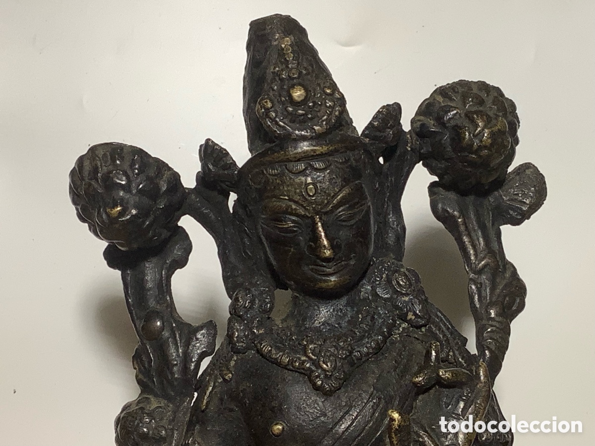 Arte: Figura budista en bronce. - Foto 5