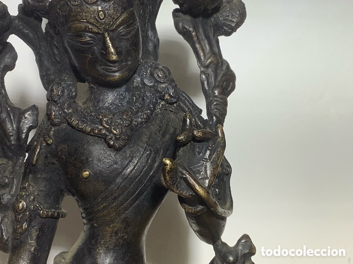 Arte: Figura budista en bronce. - Foto 6