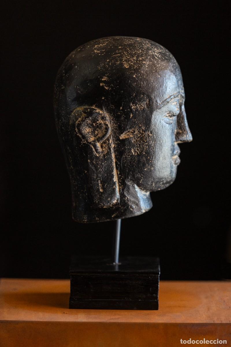 Arte: Cabeza Buda tallada en Piedra de Java. - Foto 3