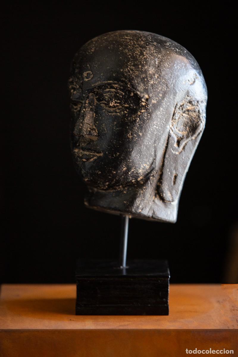 Arte: Cabeza Buda tallada en Piedra de Java. - Foto 5