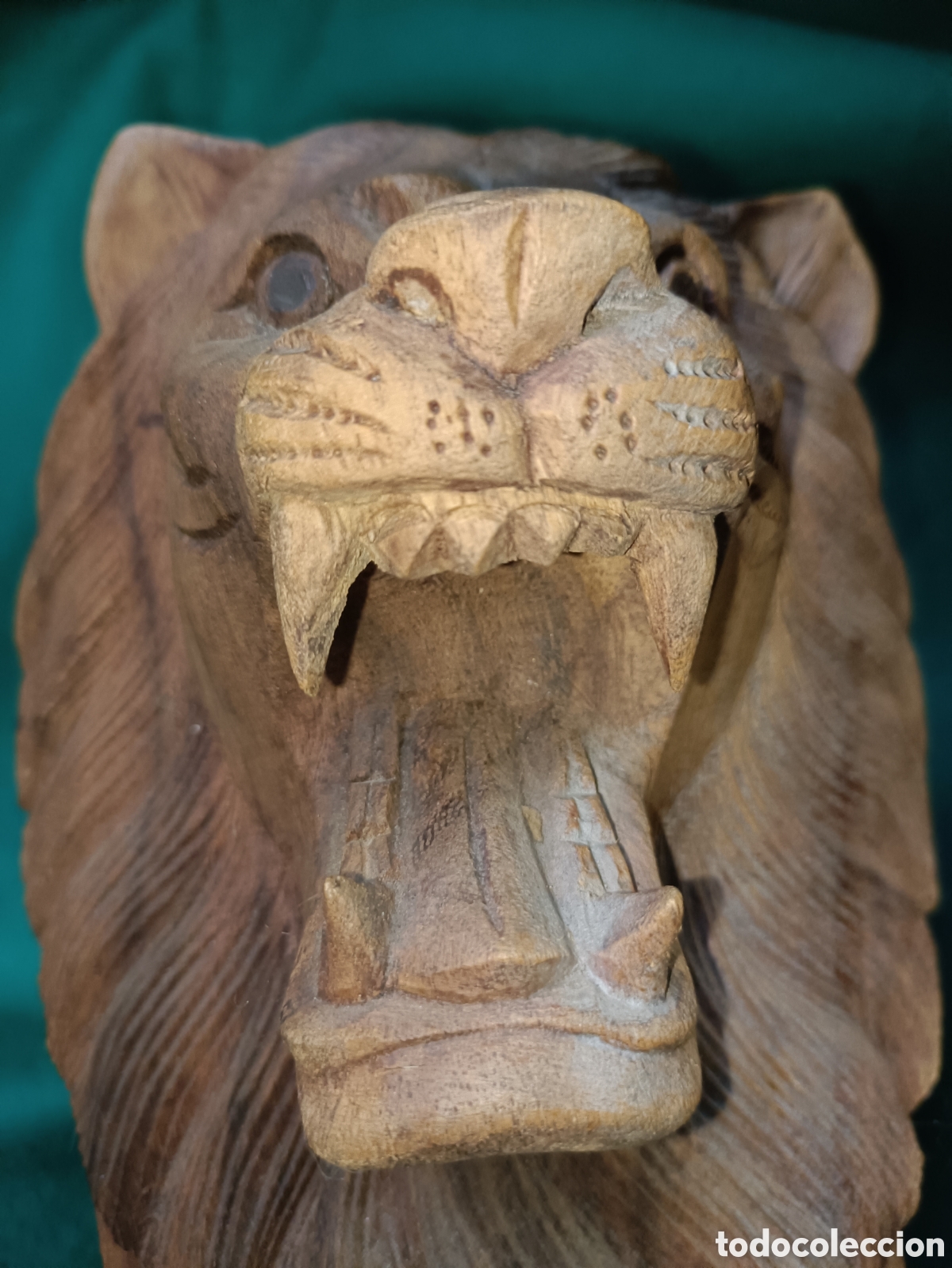 Arte: Le&oacute;n madera teka, hecho en Bali - Foto 10