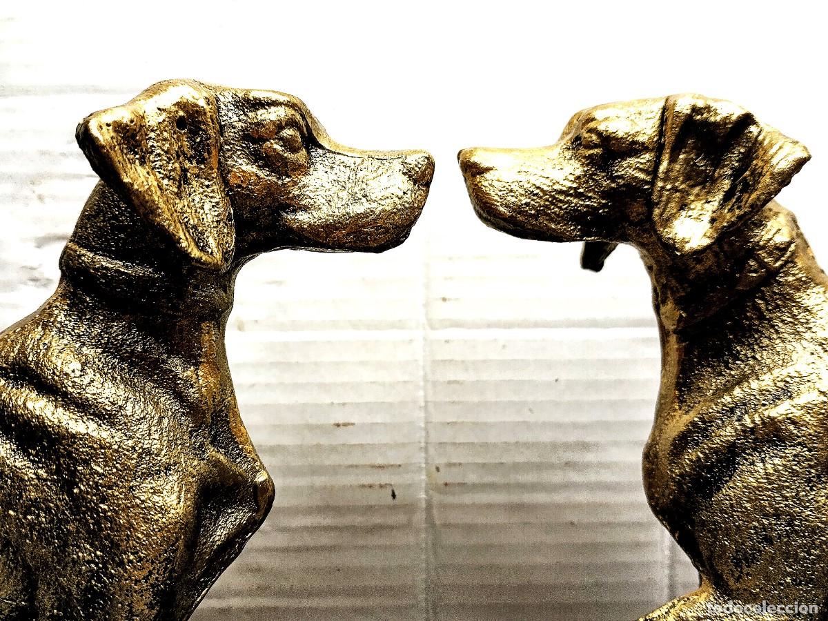 Arte: ESCULTURA DE PAREJA PERROS POINTER - Foto 4