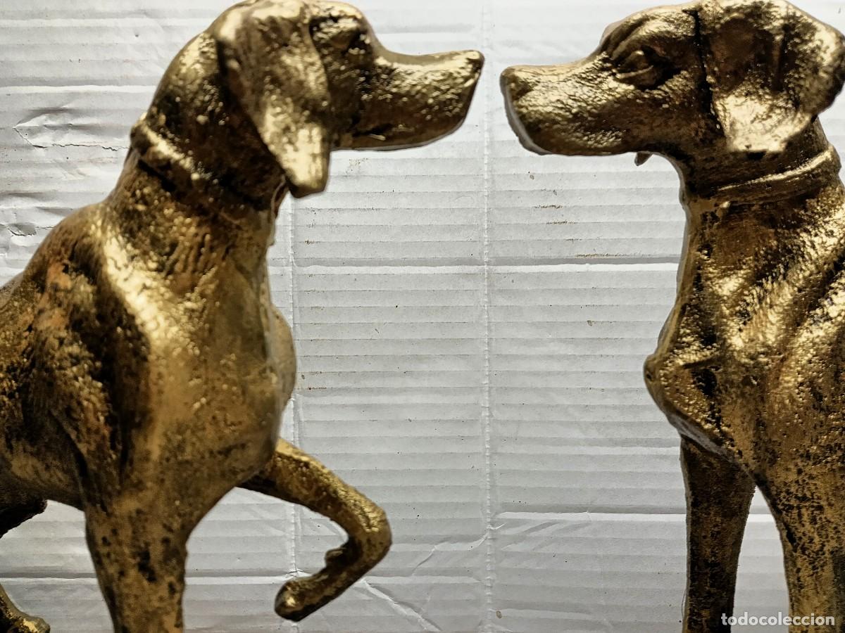 Arte: ESCULTURA DE PAREJA PERROS POINTER - Foto 9