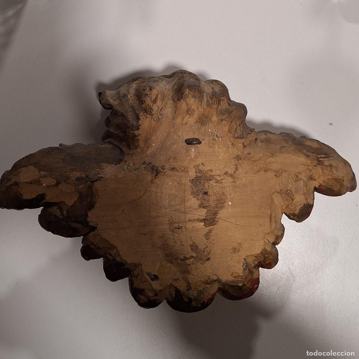 Arte: Querub&iacute;n de madera tallada. - Foto 4