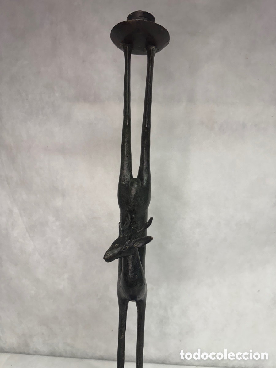 Arte: Porta velas ciervo en Bronce - Foto 7