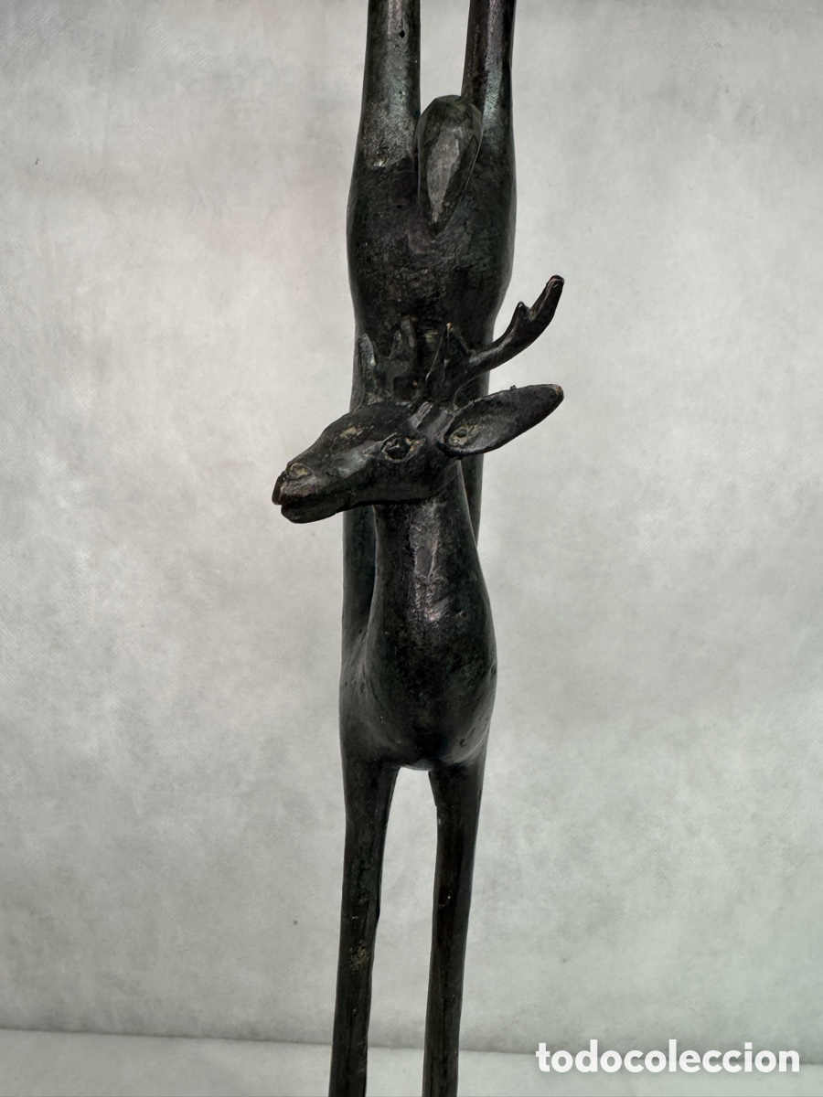 Arte: Porta velas ciervo en Bronce - Foto 8