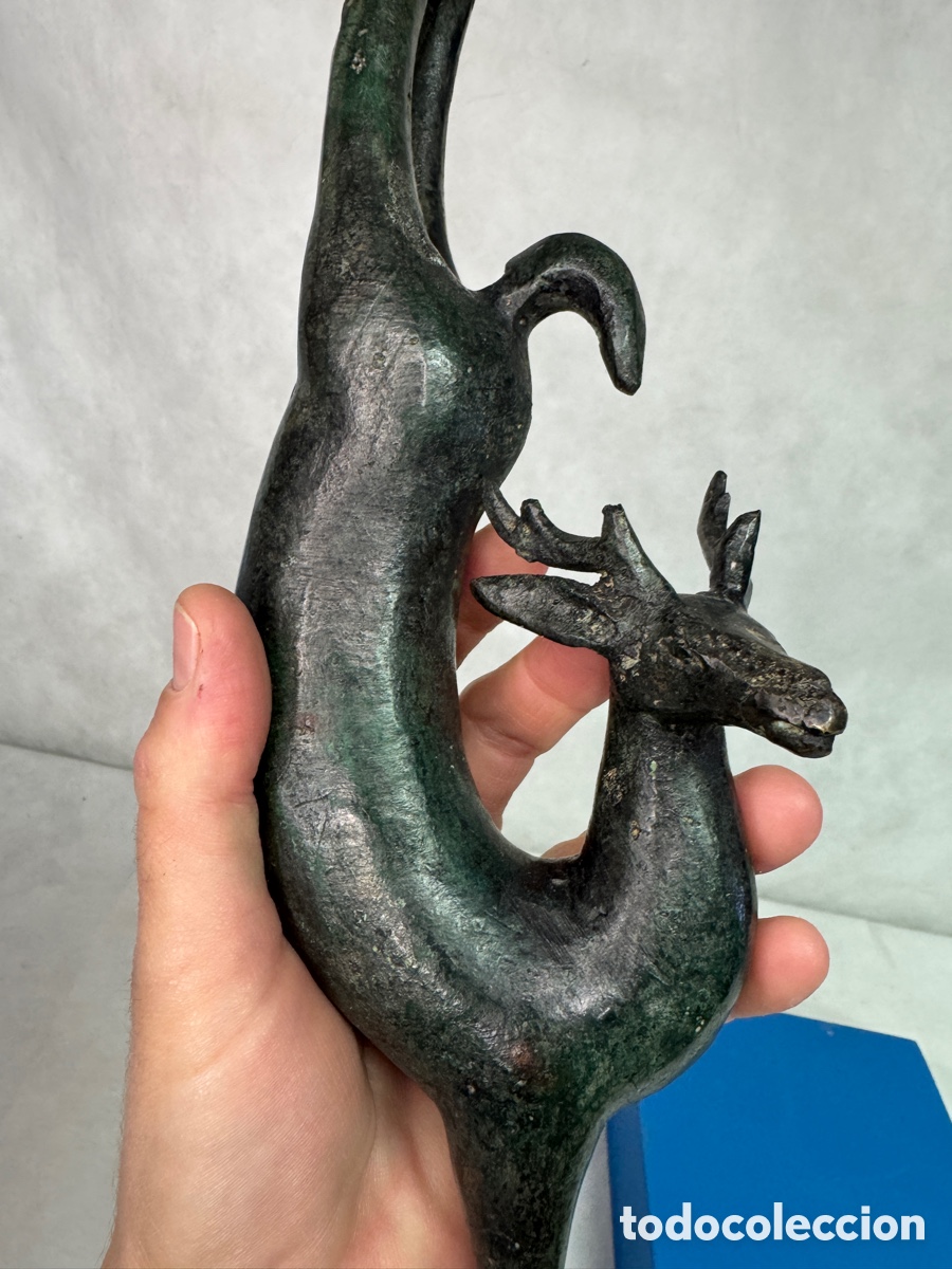 Arte: Porta velas ciervo en Bronce - Foto 11