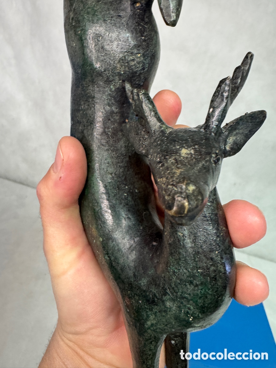 Arte: Porta velas ciervo en Bronce - Foto 12