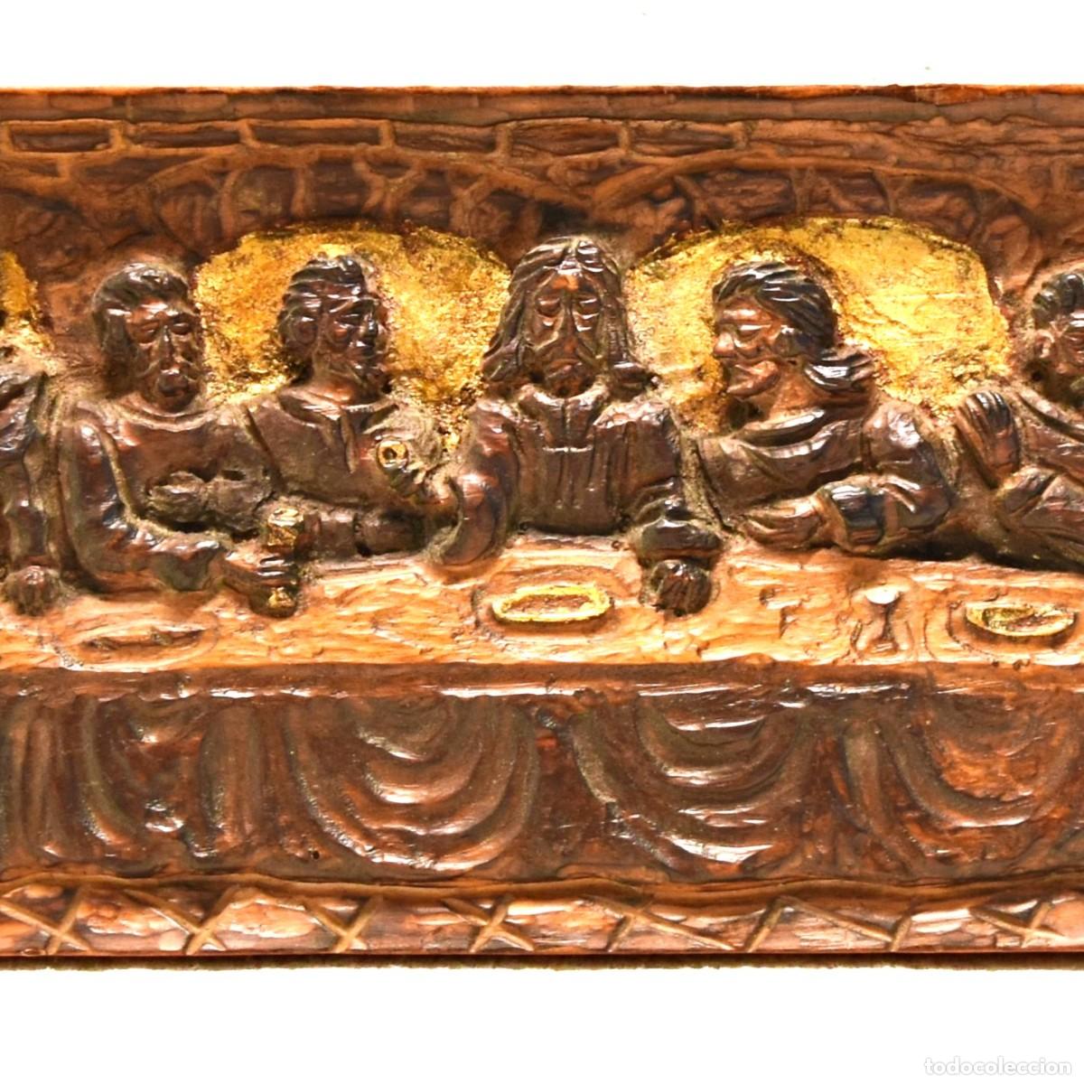 Arte: Talla de madera en relieve grande 103 cm - &Uacute;ltima Cena